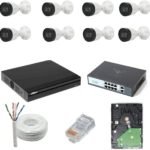 DAHUA 2MP Complete Set With 8 Bullet/Dome, 2TB HDD, 8Channel SMPS, 180meter Cable , HDMI and BNC DC