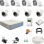 Hikvision 2MP Complete Set With 8 Bullet/Dome, 2TB HDD, 8Channel SMPS, 180meter Cable , HDMI and BNC DC