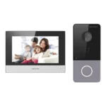 Hikvision IP Based Video Door Phone/Bell|7-inch Colorful TFT Screen|Video Resolution 1080p|Wide Angle Coverage|BuiltIn Microphone Loudspeaker|Echo Cancellation|Water& Dust Resistant| Wired (DS-KIS602)