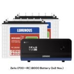Luminous Zelio 1700 Inverter And RC18000 150 Ah Tubular Battery