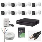 DAHUA 5MP Complete Set With 8 Bullet/Dome, 2TB HDD, 8 Channel SMPS, 180meter Cable , HDMI and BNC Dc