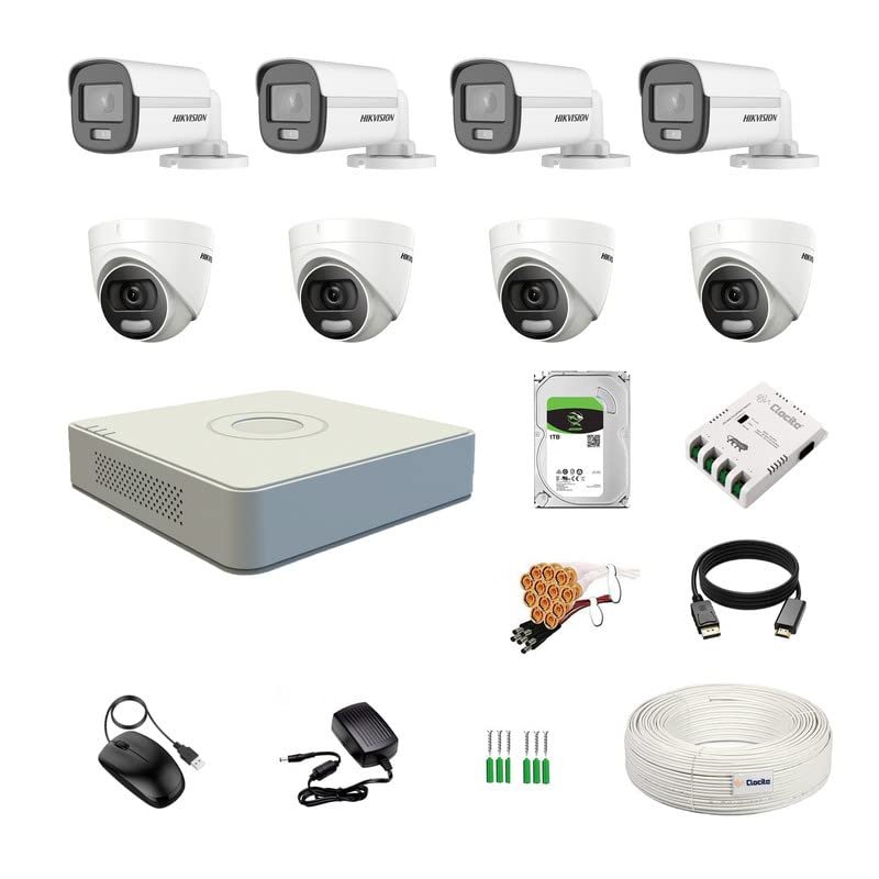 product5 Hikvision 5MP Complete Set With 8 Bullet/Dome, 2TB HDD, 8 Channel SMPS, 180meter Cable , HDMI and BNC Dc - Image 1