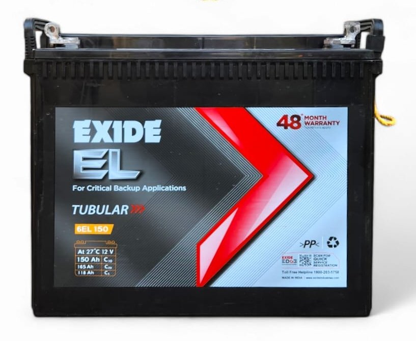 product65 EXIDE EL150L 150AH TUBULAR BATTERY (36MONTHS WARRANTY) - Image 1