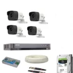 Hikvision 5MP Complete Set With 4 Bullet/Dome, 1TB HDD, 4 Channel SMPS, 90meter Cable , HDMI and BNC Dc